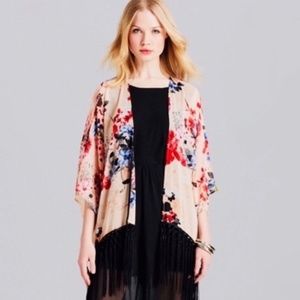 Alythea Floral Fringed Open Kimono